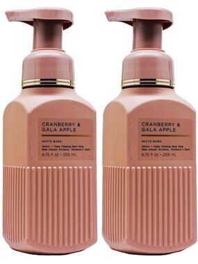 Bath & Body Works White Barn Cranberry & Gala Apple Gentle Foaming Hand Soap x 2